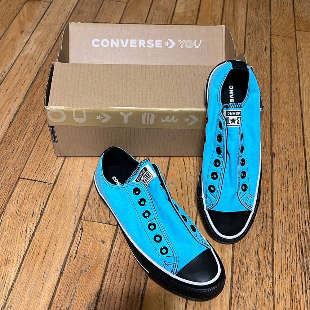 Converse Slip On Sneakers Blue & Black New